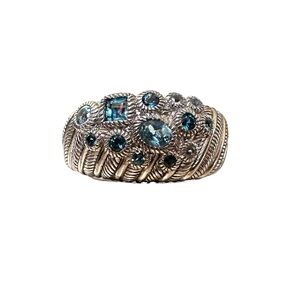 Judith Ripka multi topaz ring